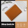 Dadanism 13 Inch Laptop Sleeve Case for MacBook Air M3 13.6" 2024, MacBook Air 13.6" M2 2022, Ultra Slim PU Leather Spill-Proof Protective Bag Pouch Case, Brown Image 5