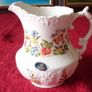 4 Piece Aynsley Cottage Garden Pattern Bone China Rare Tennis Set With Tray And Oban Cup, Tea Pot With Lid And Water Pitcher For One Person Setting Made In England Image 8