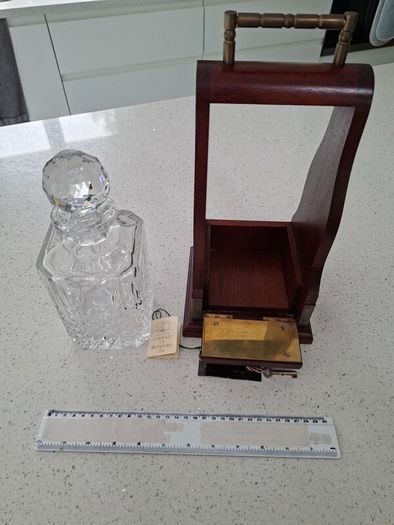 Connolly of Waterford Tantalus with cut-crystal spirit decanter