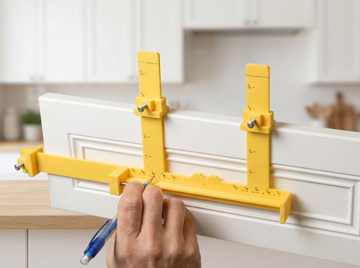 Cabinet handle installation jig