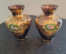 Pair of vintage Murano glass vases