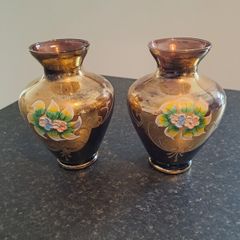 Pair of vintage Murano glass vases