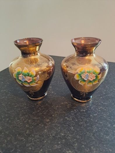 Pair of vintage Murano glass vases