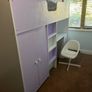 high sleeper/loft bed with desk, chair and mattress included Image 3
