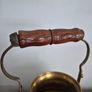 Vintage Etched Brass Teapot with Wooden Handle, Decorative Gold Teapot Image 4