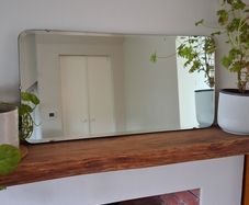 Mid Century Scandinavia Bevelled Mirror