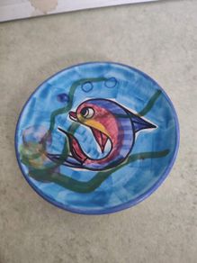 Smaller Hanging Plate Of Dolphin Handmade  Cyprus