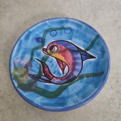 Smaller Hanging Plate Of Dolphin Handmade  Cyprus