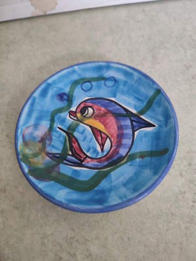 Smaller Hanging Plate Of Dolphin Handmade  Cyprus