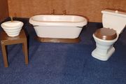 Dolls house wooden bathroom furniture