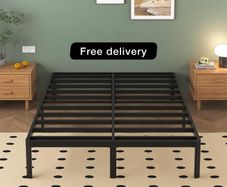 Double Bed Frame 30.5 cm High with Rounded Corner Legs
