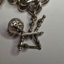 Vintage Sterling Silver Charm Bracelet, Movable Charms Image 7