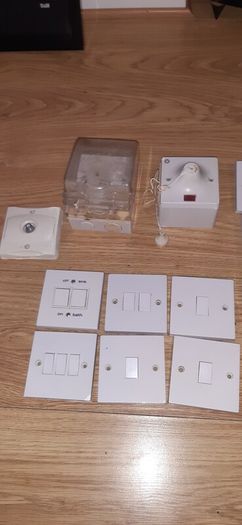 Socket, switches and light point