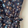 Monteau navy print belted dress size 10 - new Image 5