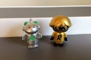 Ryans World 2 Small Rare microfigures titan Gold Ryan &amp; Microverse Robo Gus figure