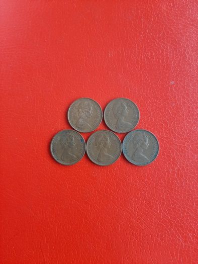 5 X 1971 British 'New' Halfpennies