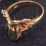 Vintage 9ct yellow gold saddle ring size Q Image 2