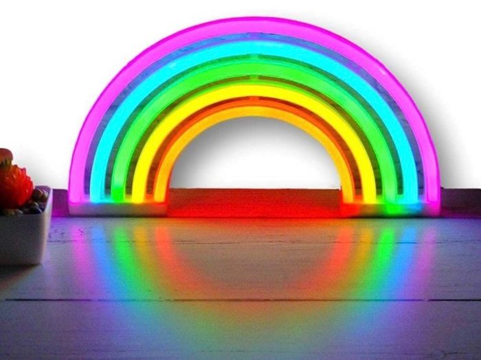 Rainbow LED Neon Light Sign Bedroom Wall Light Lamp Home Nursery Room (FREE POSTAGE)