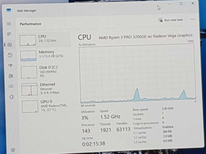 Lenovo ThinkCentre M75q-1 Mini PC | Ryzen 3 Pro 3200GE | 16GB RAM | 256GB NVMe | Windows 11 Pro