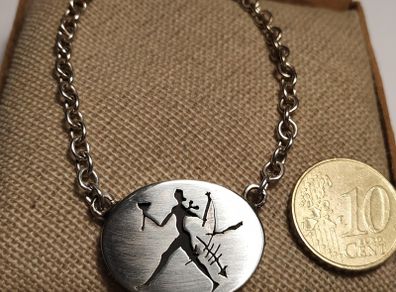 Hand Cut Out Sterling Silver Bracelet