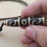 Vintage Himalayan Tibetan 3 Eyes Unique Pattern Agate Bead Pendant Necklace Image 3