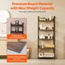 Metal Bookshelf, 5-Tier Tall Industrial Bookshelf Freestanding Display Shelving Unit Image 5