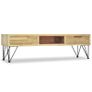TV Cabinet 120x35x35 cm Solid Teak Image 5