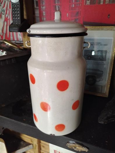 enamel milk jug