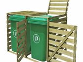 Double Wheelie Bin Shed 240 L Impregnated Wood