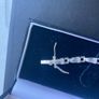 Cubic zirconia and silver tennis bracelet Image 4