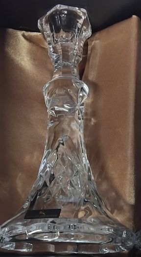 A New  Pair Of Kilarney Crystal Candle Stick