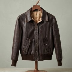 Vintage 80s Reversible Bomber Jacket | Leather & Twill