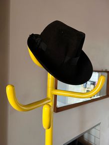 Black Antique Trilby Hat Large