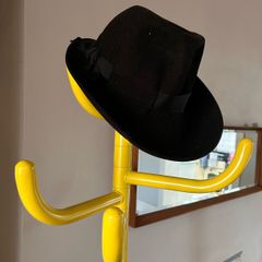Black Antique Trilby Hat Large