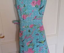 Cotton wrap sleeveless dress size 10 knee length