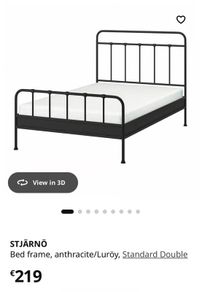 Ikea Metal Double bed frame