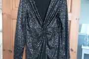 special occasion   dress black and silver sparkly shein xl will suit a 14