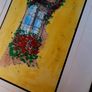 Vintage framed mixed media painting Image 2