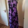 Lili maxi black purple floral halterneck dress size UK10/12 EU38/40 Postage included Image 2