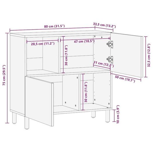Sideboard 80x33.5x75 cm