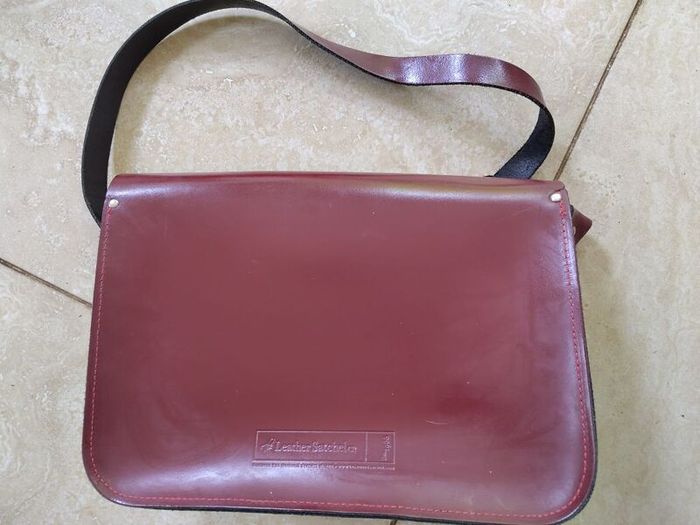 Leather Satchel Company classic satchel in red