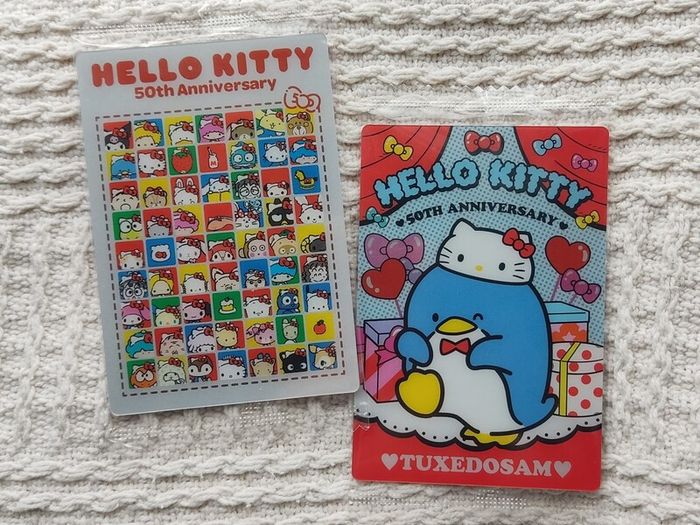 Sanrio Characters Hello Kitty 50th anniversary anime cards manga bandai Tuxedosam