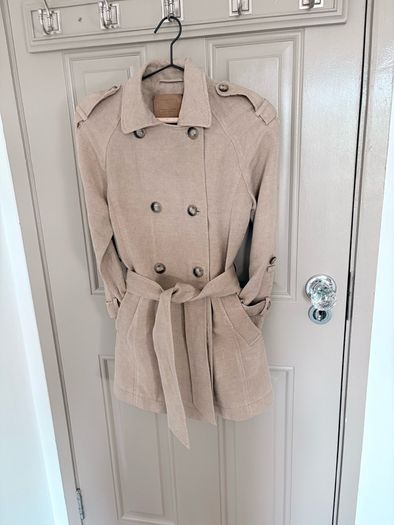 Massimo Dutti linen and cotton mix trench size XS