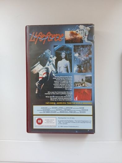 Lifeforce VHS Film On A High Grade Scotch Cassette.