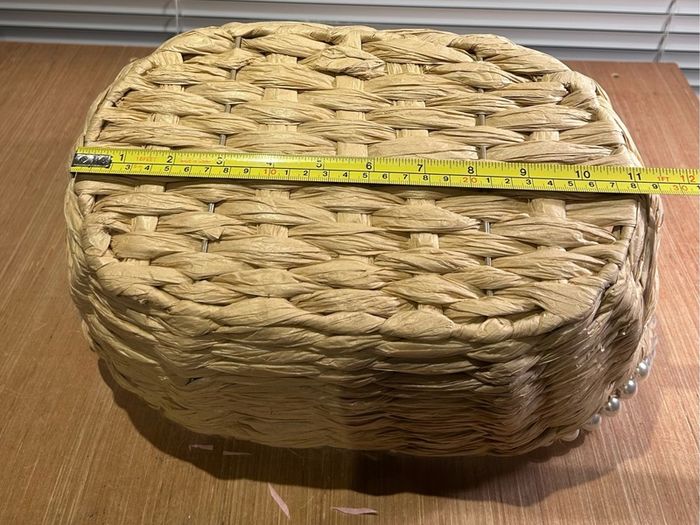 Faux Pearl Beaded Basket