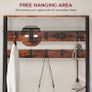 6-in-1 Industrial-Style Hallway Organiser - Brown/Black Image 5