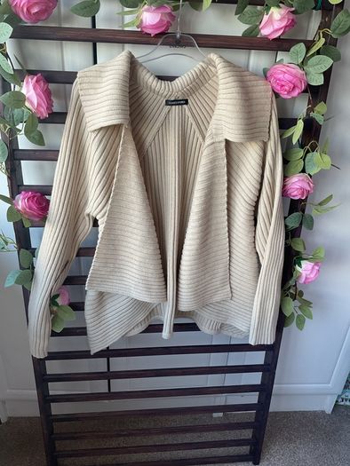 cardigan asymmetrical 30% wool cardigan Dunnes stores drape effect medium