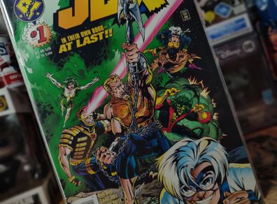 JLX ! ONE-SHOT ! DC and Marvel Crossover ! 1996 ! by Amalgam !