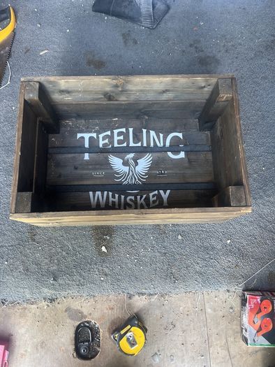 Teeling whiskey wooden crate