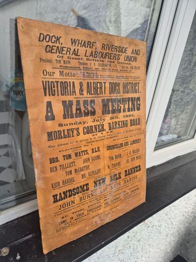 1891 antique original Labourers union poster